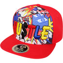 TOP LEVEL : HUSTLE | Front Raised Hustle Verbiage Embroidery with Cartoon Sublimation Design Snapback Cap