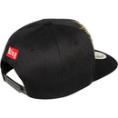 TOP LEVEL : KING | Front-raised Verbiage Embroidery with Red Cotton Patch Design Snapback Cap