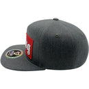 TOP LEVEL : KING | Front-raised Verbiage Embroidery with Red Cotton Patch Design Snapback Cap