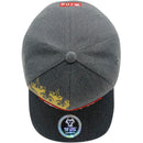 TOP LEVEL : KING | Front-raised Verbiage Embroidery with Red Cotton Patch Design Snapback Cap