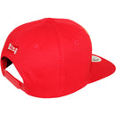 TOP LEVEL : KING | Front-raised Verbiage Embroidery with Red Cotton Patch Design Snapback Cap