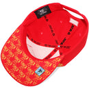TOP LEVEL : KING | Front-raised Verbiage Embroidery with Red Cotton Patch Design Snapback Cap