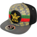 TOP LEVEL : KING | Crown Embroidery with Cotton Patch Design Snapback Cap