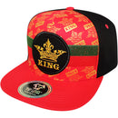 TOP LEVEL : KING | Crown Embroidery with Cotton Patch Design Snapback Cap