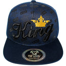 TOP LEVEL : KING | Front-raised Verbiage with Crown Design Snapback Cap