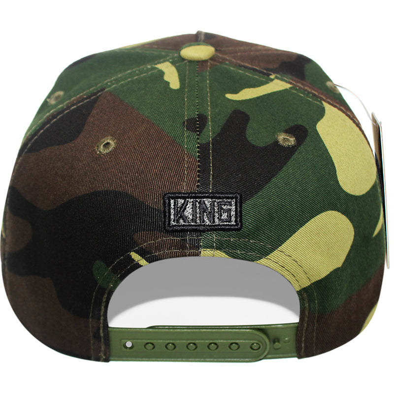 TOP LEVEL : KING | Verbiage Design with Reflective Fabric Patch Design Snapback Cap