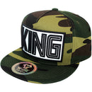 TOP LEVEL : KING | Verbiage Design with Reflective Fabric Patch Design Snapback Cap