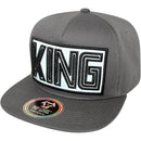TOP LEVEL : KING | Verbiage Design with Reflective Fabric Patch Design Snapback Cap