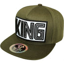 TOP LEVEL : KING | Verbiage Design with Reflective Fabric Patch Design Snapback Cap