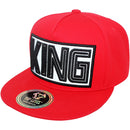 TOP LEVEL : KING | Verbiage Design with Reflective Fabric Patch Design Snapback Cap