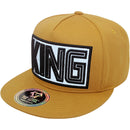 TOP LEVEL : KING | Verbiage Design with Reflective Fabric Patch Design Snapback Cap