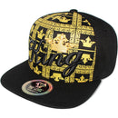 TOP LEVEL : KING | Gold Crown Design Snapback Cap
