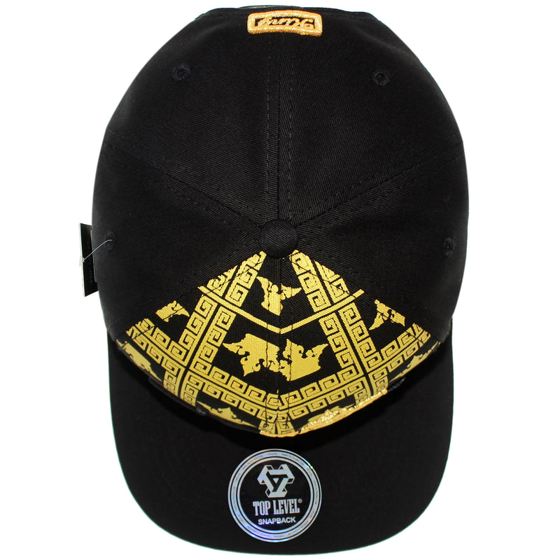TOP LEVEL : KING | Gold Crown Design Snapback Cap