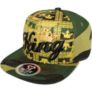 TOP LEVEL : KING | Gold Crown Design Snapback Cap