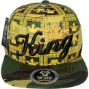 TOP LEVEL : KING | Gold Crown Design Snapback Cap
