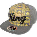 TOP LEVEL : KING | Gold Crown Design Snapback Cap