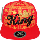 TOP LEVEL : KING | Gold Crown Design Snapback Cap