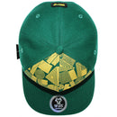 TOP LEVEL : KING | African Geometric Pattern Gold Print Design Snapback Cap