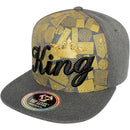 TOP LEVEL : KING | African Geometric Pattern Gold Print Design Snapback Cap