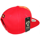 TOP LEVEL : KING | African Geometric Pattern Gold Print Design Snapback Cap