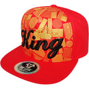 TOP LEVEL : KING | African Geometric Pattern Gold Print Design Snapback Cap