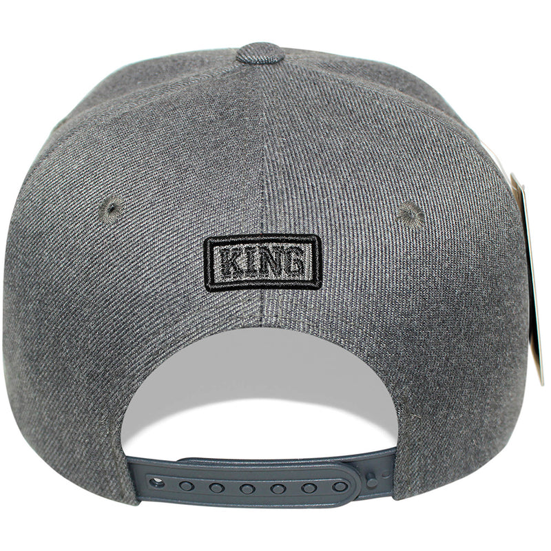 TOP LEVEL : KING | Verbiage Outline Embroidery & Bandana Print Design Snapback Cap