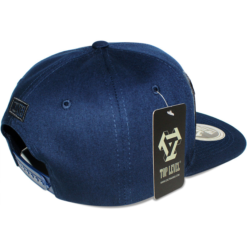 TOP LEVEL : KING | Verbiage Outline Embroidery & Bandana Print Design Snapback Cap