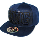 TOP LEVEL : KING | Verbiage Outline Embroidery & Bandana Print Design Snapback Cap