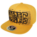 TOP LEVEL : KING | Verbiage Outline Embroidery & Bandana Print Design Snapback Cap