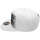 TOP LEVEL : KING | Verbiage Outline Embroidery & Bandana Print Design Snapback Cap