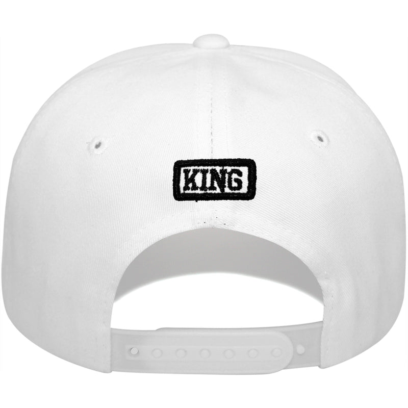 TOP LEVEL : KING | Verbiage Outline Embroidery & Bandana Print Design Snapback Cap
