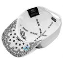 TOP LEVEL : KING | Verbiage Outline Embroidery & Bandana Print Design Snapback Cap