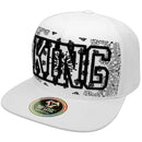 TOP LEVEL : KING | Verbiage Outline Embroidery & Bandana Print Design Snapback Cap
