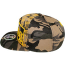 TOP LEVEL : KING | Front-raised Verbiage Patch with All-over Crown Print Design Snapback Cap