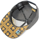 TOP LEVEL : KING | Front-raised Verbiage Patch with All-over Crown Print Design Snapback Cap