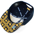 TOP LEVEL : KING | Front-raised Verbiage Patch with All-over Crown Print Design Snapback Cap
