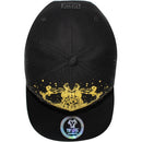 TOP LEVEL : KING | Front-raised Verbiage with King Lion Print Design Snapback Cap