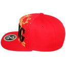 TOP LEVEL : KING | Front-raised Verbiage with King Lion Print Design Snapback Cap