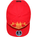 TOP LEVEL : KING | Front-raised Verbiage with King Lion Print Design Snapback Cap