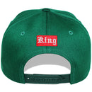 TOP LEVEL : KING | Front-raised Verbiage Embroidery with Red Cotton Patch Design Snapback Cap