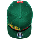 TOP LEVEL : KING | Front-raised Verbiage Embroidery with Red Cotton Patch Design Snapback Cap