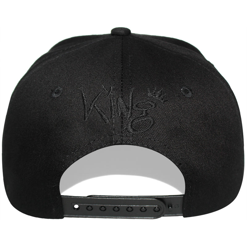 TOP LEVEL : KING | Front-raised King Verbiage Embroidery with Cartoon Sublimation Design Snapback Cap
