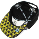 TOP LEVEL : KING | Front-raised King Verbiage Embroidery with Cartoon Sublimation Design Snapback Cap
