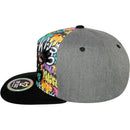 TOP LEVEL : KING | Front-raised King Verbiage Embroidery with Cartoon Sublimation Design Snapback Cap