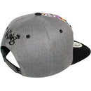 TOP LEVEL : KING | Front-raised King Verbiage Embroidery with Cartoon Sublimation Design Snapback Cap
