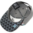 TOP LEVEL : KING | Front-raised King Verbiage Embroidery with Cartoon Sublimation Design Snapback Cap