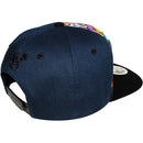 TOP LEVEL : KING | Front-raised King Verbiage Embroidery with Cartoon Sublimation Design Snapback Cap