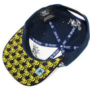 TOP LEVEL : KING | Front-raised King Verbiage Embroidery with Cartoon Sublimation Design Snapback Cap