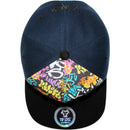TOP LEVEL : KING | Front-raised King Verbiage Embroidery with Cartoon Sublimation Design Snapback Cap