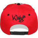 TOP LEVEL : KING | Front-raised King Verbiage Embroidery with Cartoon Sublimation Design Snapback Cap